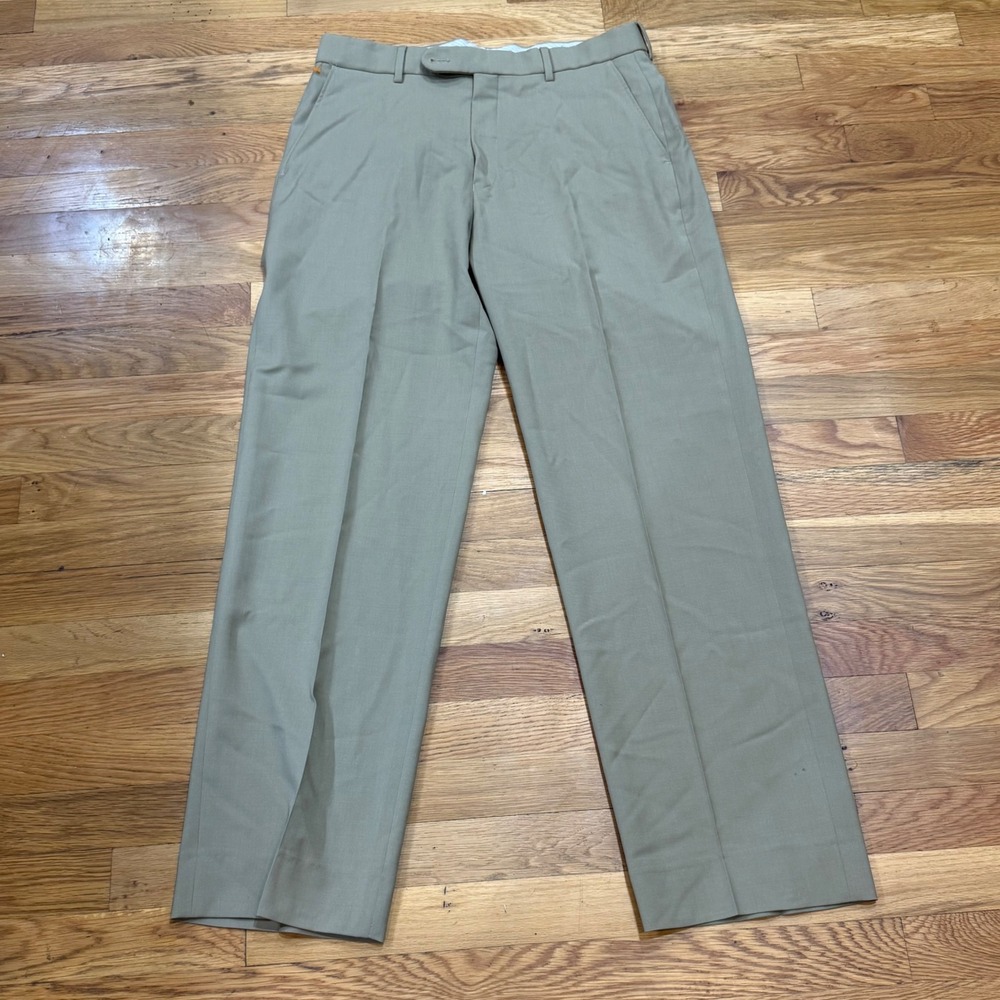 Ballin Classic Comfort-EZE Dress Pants Mens Super 120s Wool Taupe 34x31